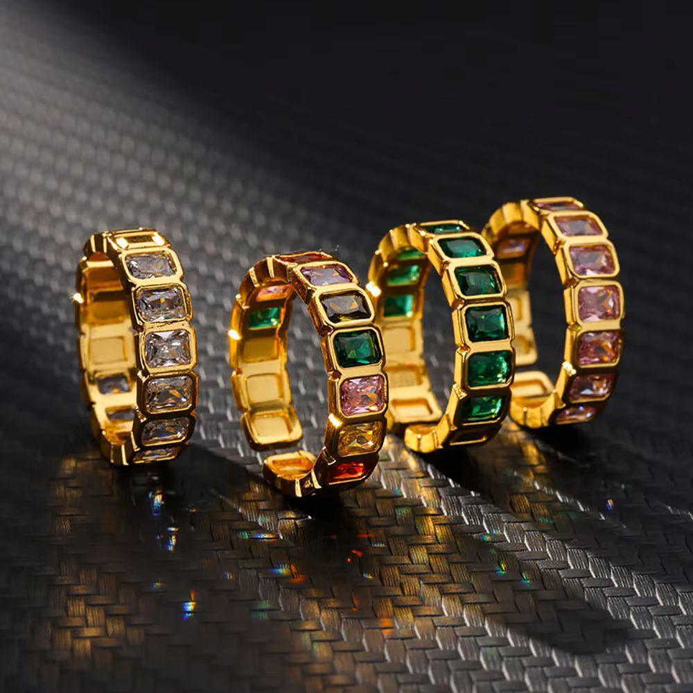 Colorful CZ Stainless Steel Ring - VogueLine