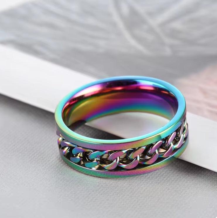 Rotatable Titanium Steel Chain Ring - VogueLine