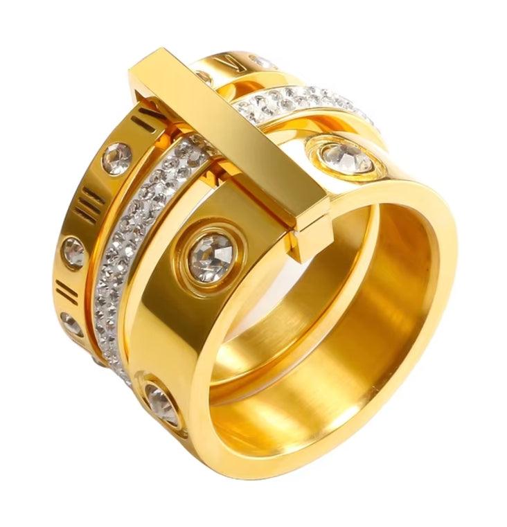 Roman Numerals Rotatable Ring - VogueLine