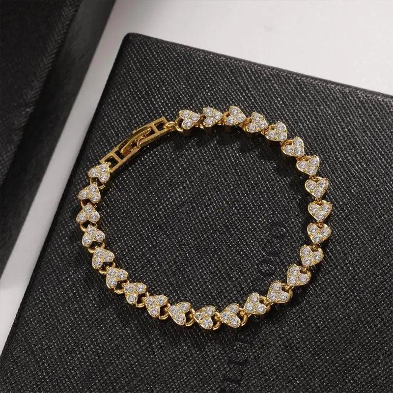 Luxury Roman Crystal Chain Bracelet - VogueLine