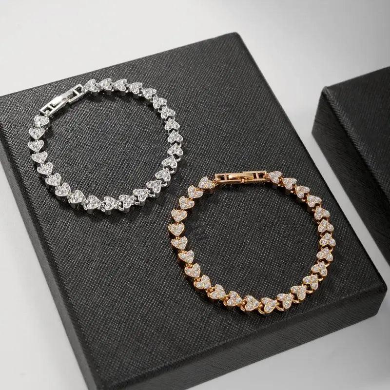 Luxury Roman Crystal Chain Bracelet - VogueLine