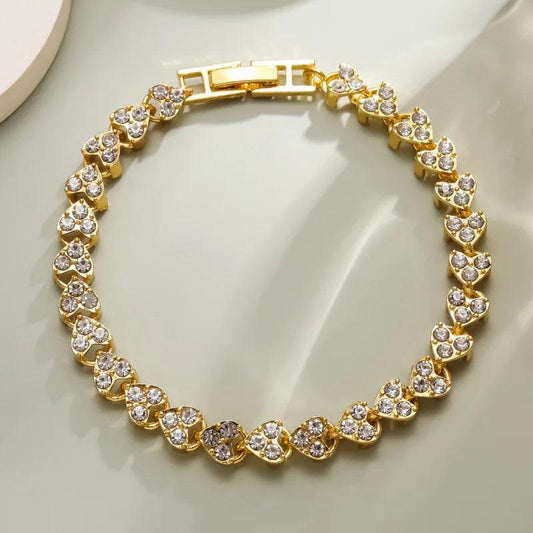 Luxury Roman Crystal Chain Bracelet - VogueLine