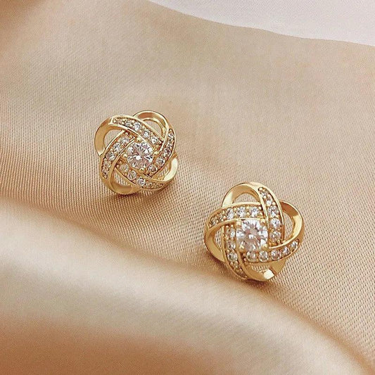 Elegant Zirconia Cross Earrings - VogueLine