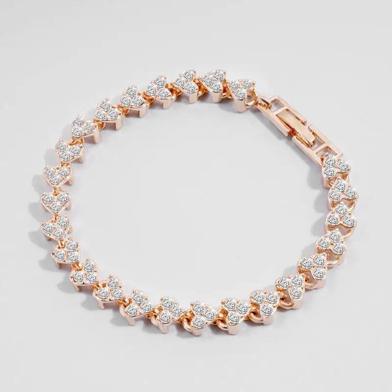 Luxury Roman Crystal Chain Bracelet - VogueLine